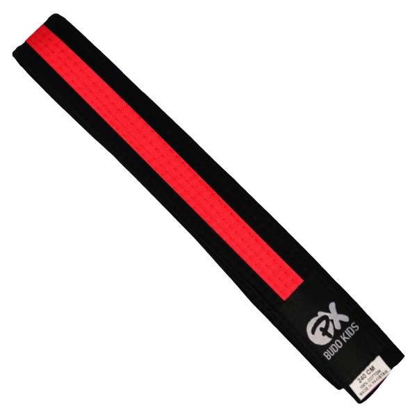 PX Budo Kids Softbelt, schwarz-rot