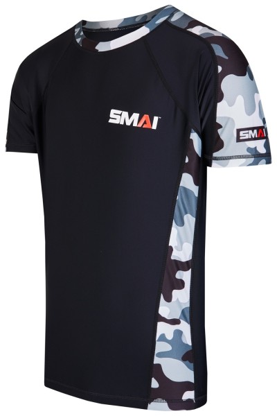 SMAI Rashguard kurzärmelig schwarz-camo