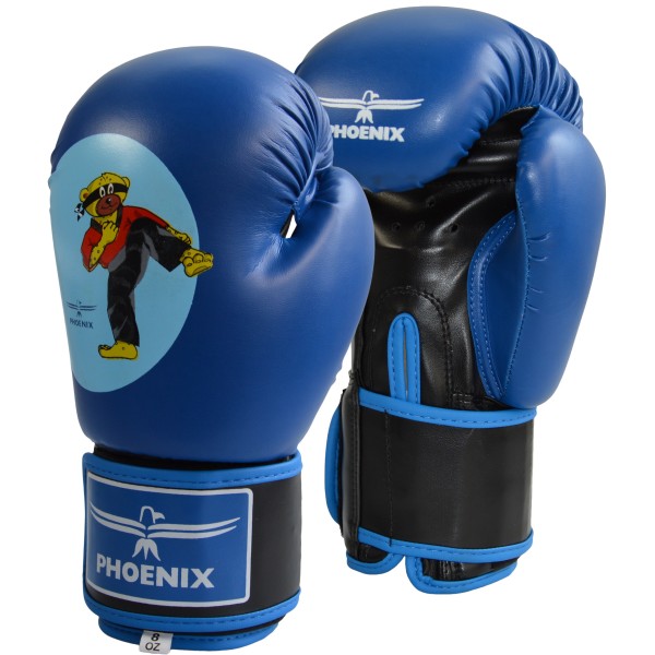 Junior Boxhandschuhe PU blau BUDOBAERT