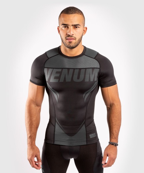 Venum ONE FC2 Rashguard Short Sleeves Black / Black S