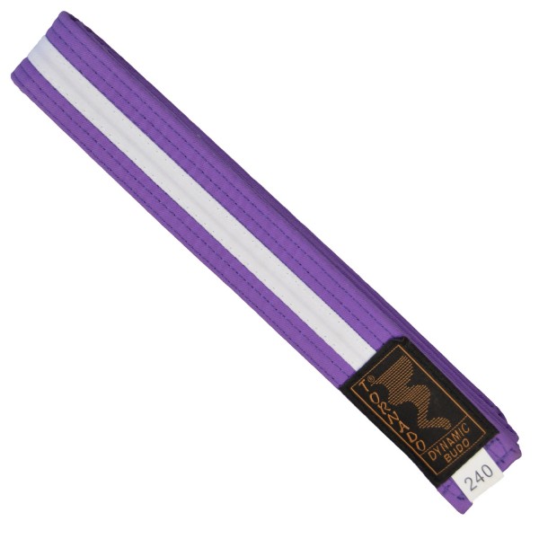 Budogürtel violett-weiß 240cm