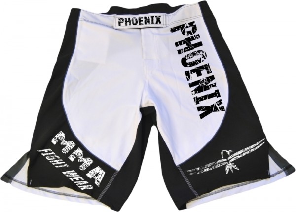 PHOENIX MMA Shorts schw-weiß-grau, Stretch