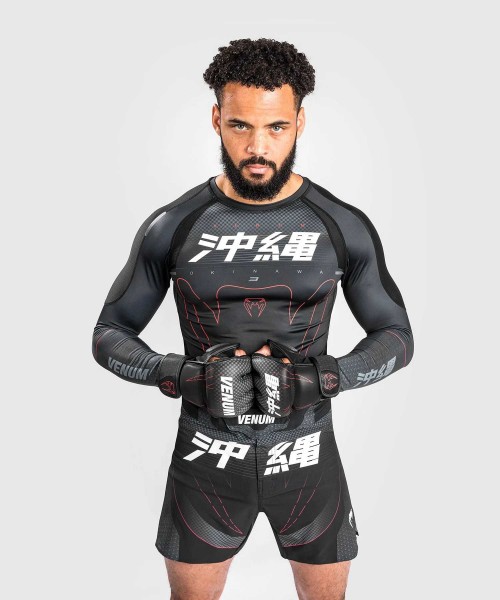 Venum Okinawa 3.0 Rashguard long sleeves black/red S