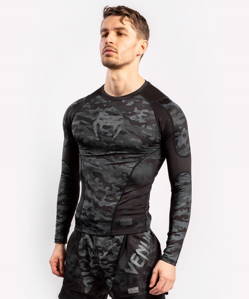 Venum Defender Rashguard - Long Sleeves - dark camo S