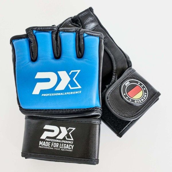 PX MMA-Handschutz Leder schwarz-blau - Contest