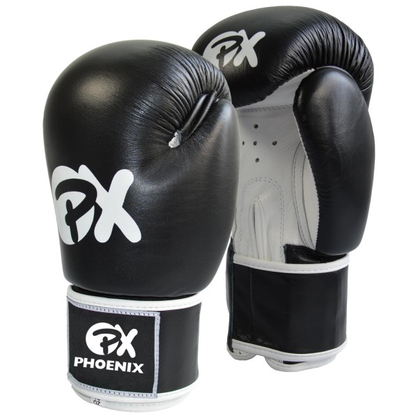 PHOENIX PX Boxhandschuhe schwarz-weiß 10oz WAKO