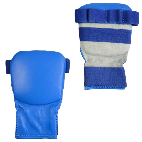 Faustschützer Hand-Mitt Echtleder blau