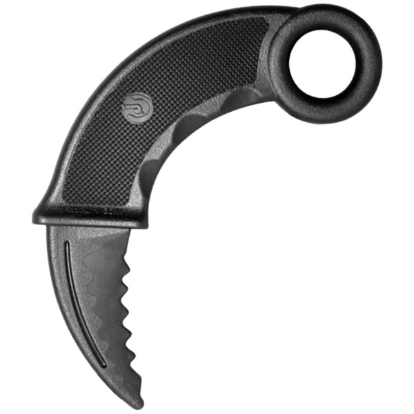 Gummi Messer KARAMBIT schwarz, ca. 17 cm