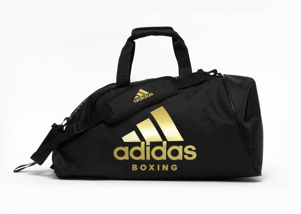 Adidas 2in1 Bag Boxing black/gold Nylon M u. L adiACC052B / Rucksacktasche