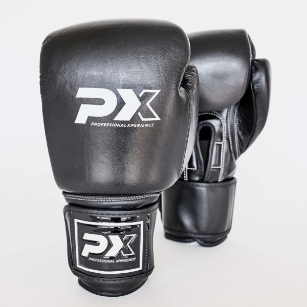 PX Boxhandschuhe, Leder, schwarz - Top Modell