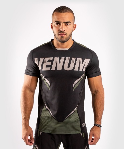 Venum ONE FC2 Dry Tech Shirt - Black/ Khaki L