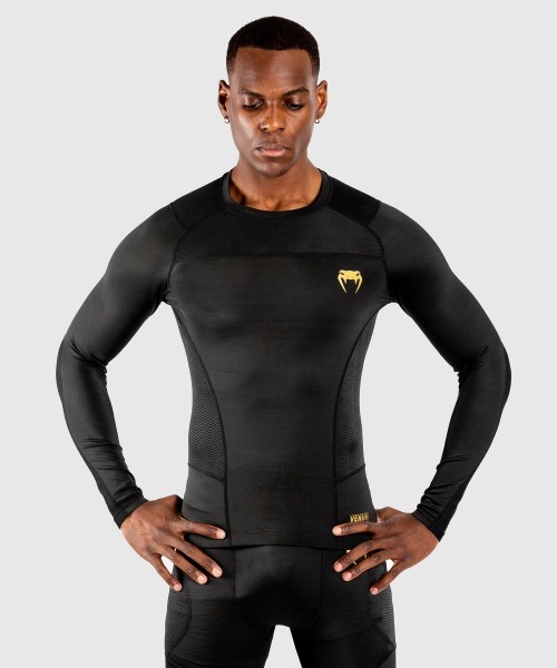 Venum G-Fit Rashguard - Long Sleeves - schwarz/gold XXL