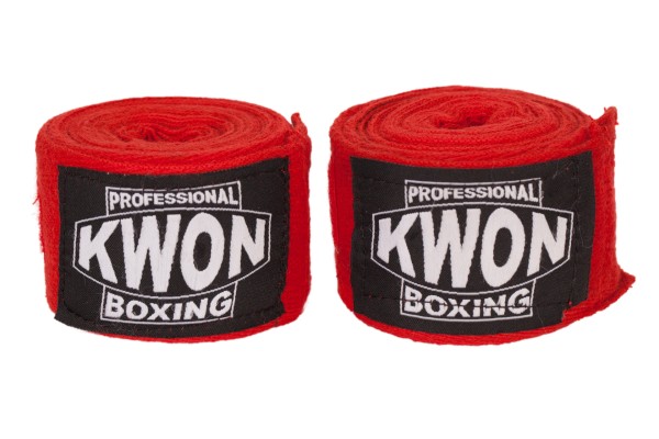 Kwon Boxbandage unelastisch 5 m Rot