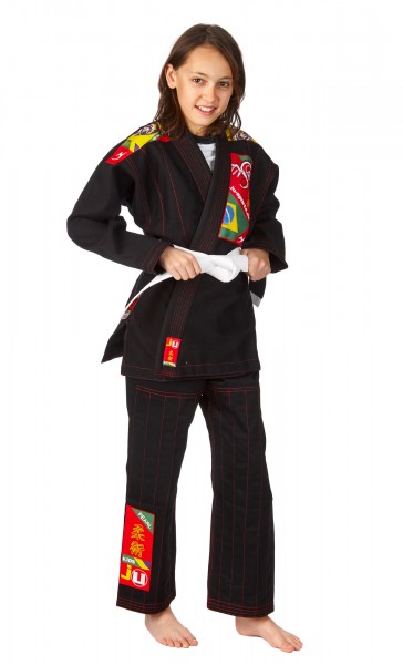 Ju Sports BJJ Anzug Kids, schwarz