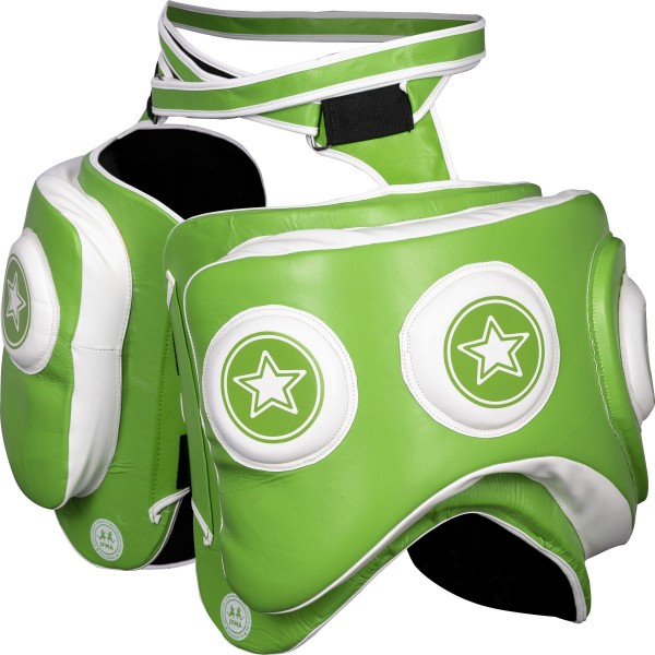 Top Ten Oberschenkelschutz Kao - grün. Low Kick Pads