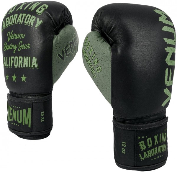 Venum Boxing Lab Gloves - Black/khaki 10oz