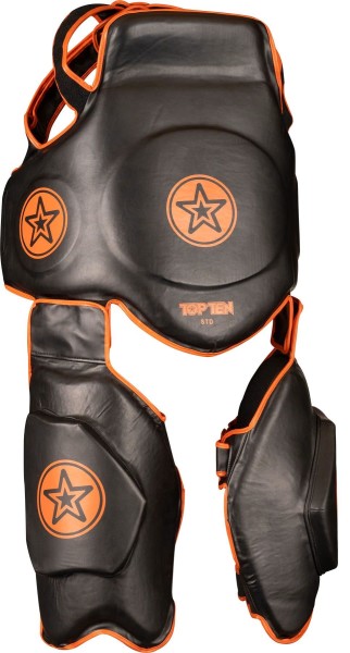 Top Ten Trainingsset „Bodyguard “ - schwarz-orange, Körperschutz-Set