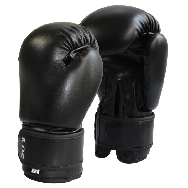 Junior Boxhandschuhe Kunstleder schwarz