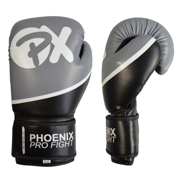 PX PRO FIGHT Boxhandschuhe PU schw-grau