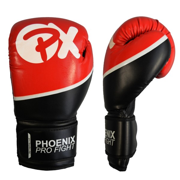 PX PRO FIGHT Boxhandschuhe PU schw-rot