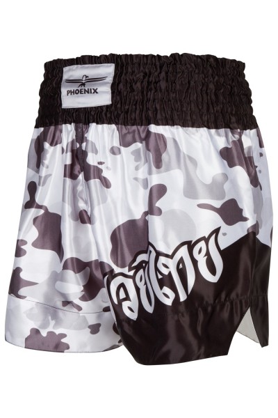 PHOENIX Thai Shorts, &quot;FIGHTER&quot; grey camo