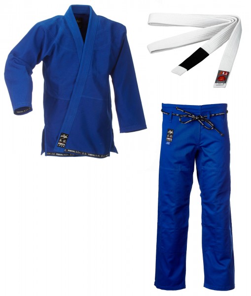 Ju Sports BJJ Starter Gi Fortaleza + BJJ Gürtel blau