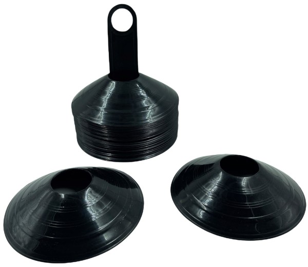 50 Markierungshütchen schwarz