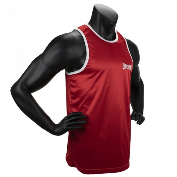 Super Pro Combat Gear Club Boxing Top Singlet red/white