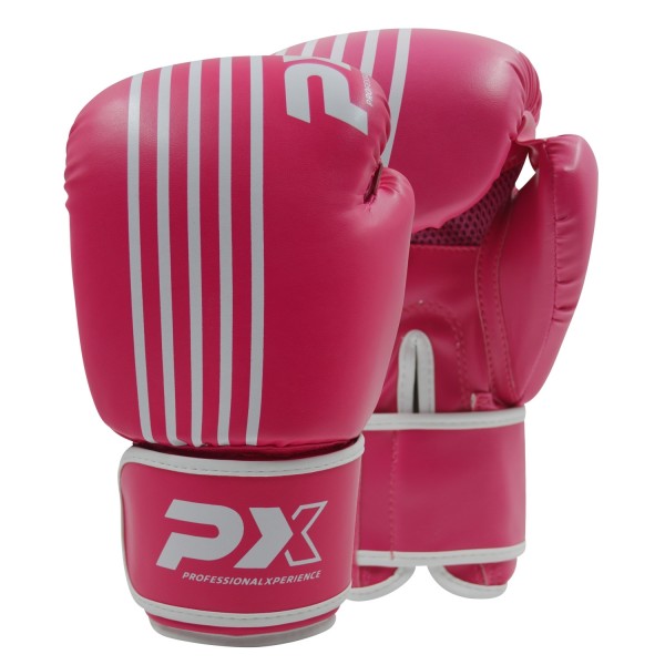 PX Boxhandschuhe SPARRING, PU pink-weiß 8oz