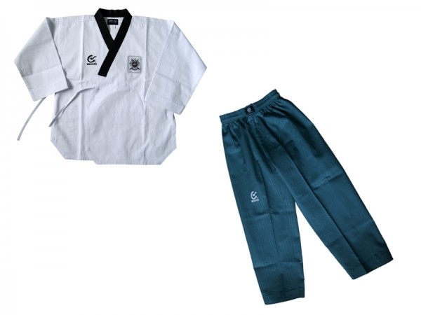 WACOKU WTF POOMSAE DAN Dobok, female, weiß/sr