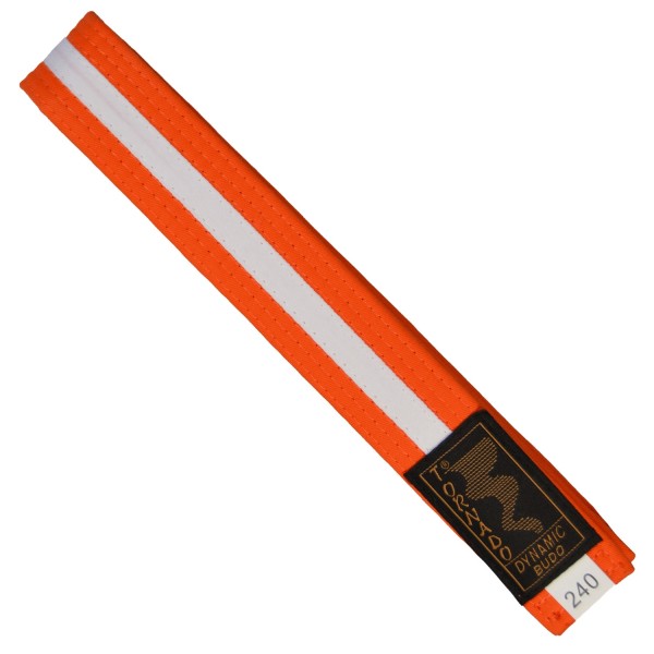Budogürtel orange-weiß 220cm
