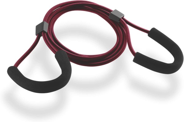 Deuser Zugseil Stark (Bordeaux) Expander mit Haken. Mit gepolstertem Griff