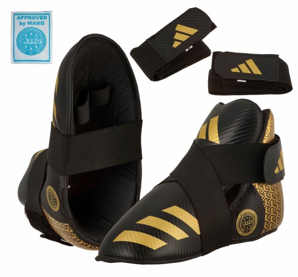 Adidas Pro Kickboxing Fußschutz black/gold,