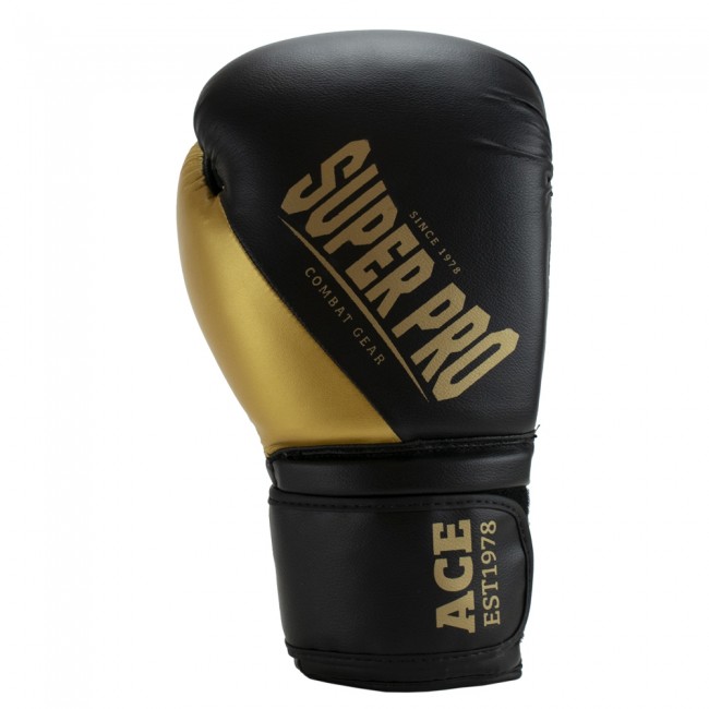 Super Pro Combat Gear ACE (Kick)Boxhandschuhe black/gold | Neuheiten |  K1-Kampfsportartikel