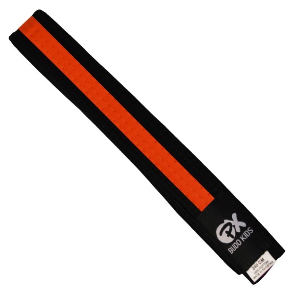 PX Budo Kids Softbelt, schwarz-orange