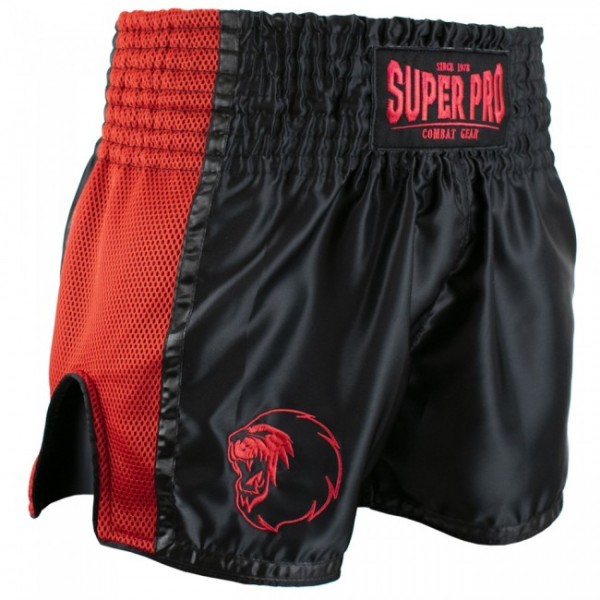 Super Pro Combat Gear Thai- und Kickboxing Short Brave black/red