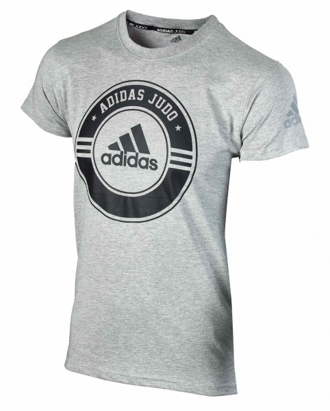 ADIDAS T-Shirt Combat Sport Judo grau-schwarz 140